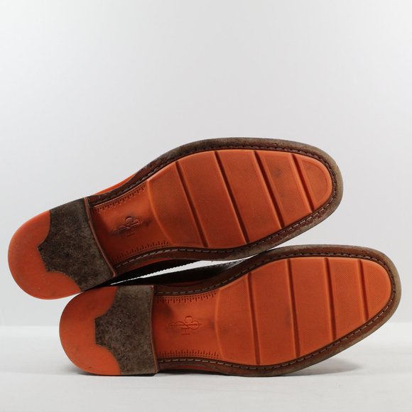 Cole Haan Men's Wing Tip Leather Oxford Shoes - British Tan 12 US / 45 EU - Picture 4 of 6